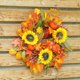 thumbnail image 4 of Corona Decorativa para Festivales, Corona de Hojas de Arce Artificiales, Corona de Hojas de Arce, Girasol y Calabaza., 4 of 5