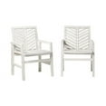 thumbnail image 3 of Modern Chevron Terrace Chair, 2-piece set - white washed, suitable for outdoor use, 3 of 5