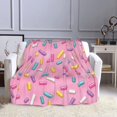 thumbnail image 4 of Candy Sprinkles Pink Donut Glaz Throw Blankets 80"x60" Lightweight Flannel Fleece Cozy Soft Blanket Home Decor for Couch Bed Sofa Bedroom Living Room Travel Birthday Christmas All Season, 4 of 6