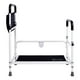 ELENKER Adjustable Height Bed Step Stool, Bed Assist Bar with Storage ...