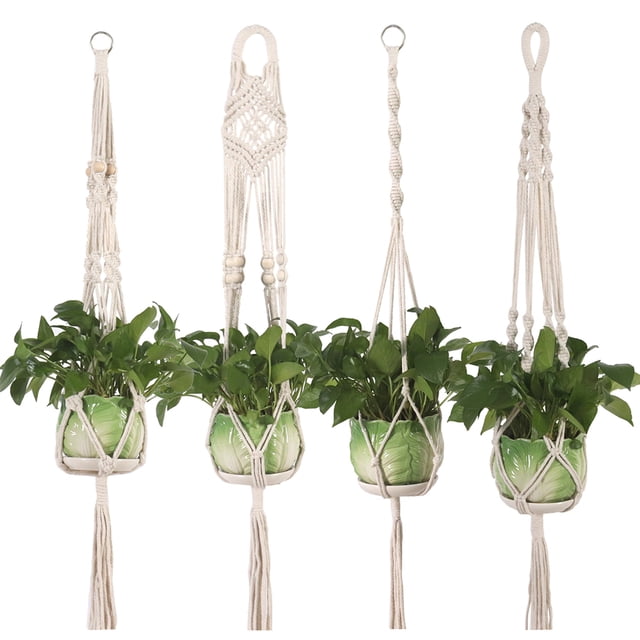 Colgador para plantas de interior y exterior con 4 ganchos, maceta colgante, cesta para Patio, estante para plantas Inevent HA1832-00