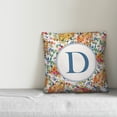 thumbnail image 3 of Creative Products Wildflower Monogram - D 18x18 Spun Poly Pillow, 3 of 3