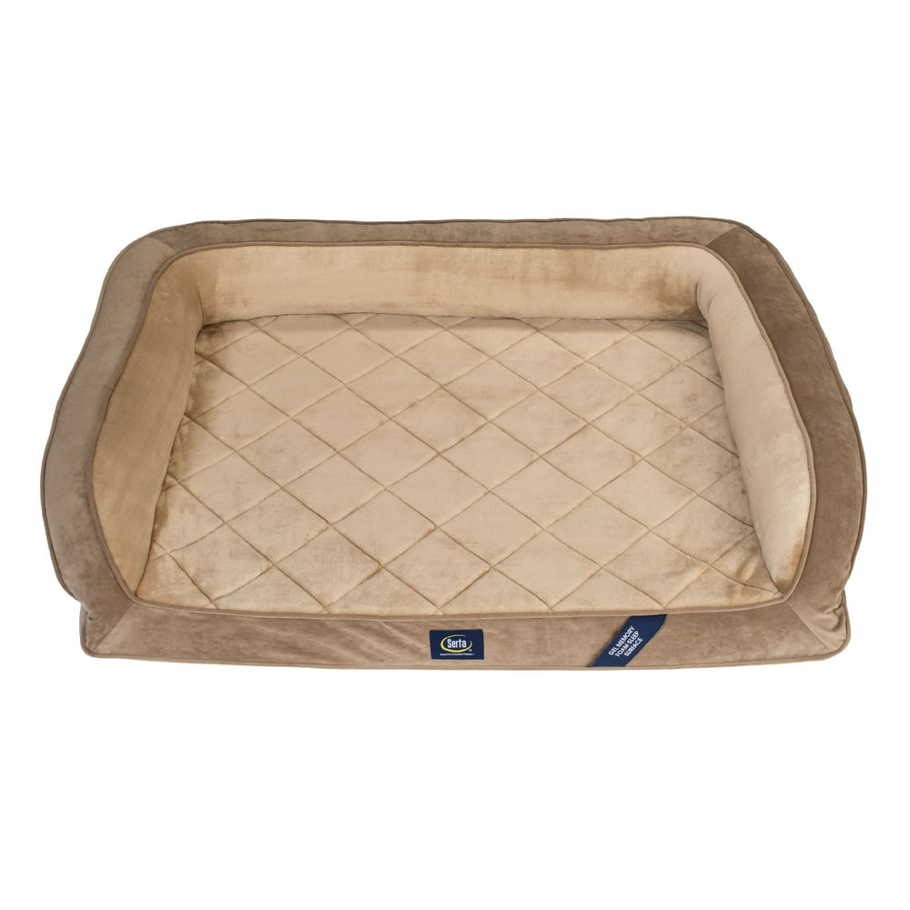 Serta Gel Memory Foam Quilted Ortho Couch Dog Bed, Extra Large, 44"x30