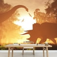 thumbnail image 3 of wall26 - Dinosaurs in Prehistoric Jungle in The Sunset Sunrise 3D Artwork - Removable Wall Mural | Self-Adhesive Large Wallpaper - 100x144 inches, 3 of 6
