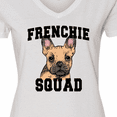thumbnail image 4 of Inktastic Cute French Bulldog  Frenchie Squad Women's V-Neck T-Shirt, 4 of 5
