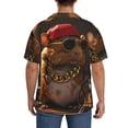 thumbnail image 3 of Sikiie Hip-Hop Guinea Pig. Men's Wrinkle Free Untucked Cuban Shirt Business Casual Button Down Shirts Short Sleeve ShirtMedium, 3 of 5