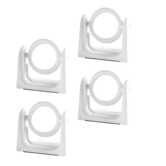 LAMIRO 4 Pcs Curtain Rod Holders,Curtains Bracket Crossbar Hook,Self Adhesive Curtain Rod Hangers,No Drilling Nail Free Rotatable Rod Hooks Curtain Hangers for Bathroom Kitchen Home