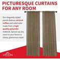 thumbnail image 4 of Sapphire Home 2 Panels Window Sheer Curtains 54" x 95" Inches 108" Total Width, Voile Panels for Bedroom Living Room, Rod Pocket, Decorative Curtains, Solid Sheer 95" Taupe, 4 of 8
