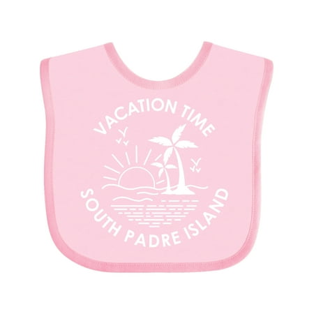 

Inktastic Vacation Time in South Padre Island Gift Baby Boy or Baby Girl Bib