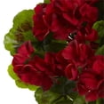 thumbnail image 3 of Nearly Natural 6140-S4-RD Geranium Artificial Bush UV Resistant, Red - Set of 4, 3 of 3
