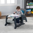 thumbnail image 2 of Badger Basket Envee II Baby High Chair with Play Table Conversion - Charcoal/Teal, 2 of 20