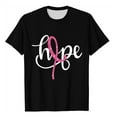 thumbnail image 4 of Njagoc3 Womens Soft Cotton Breast Cancer Awareness Shirt with Hope Bloom Design Pink Ribbon Crewneck Tee, 4 of 6