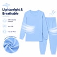thumbnail image 3 of Rimyaw Toddlers Pajamas Sets Boys Girls 2-Piece Sleepwear Set Cotton Long Sleeve Casual Clothes 4T, 3 of 8