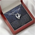 thumbnail image 4 of Heart, Groom To Mother Gift, Son To Mother On Wedding Day Necklace, Mother Of The Groom Gift From Son, Mom Wedding Gift From Groom To Mom, Necklaces with Meaningful Messages Card Inside, 4 of 6