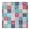 Tribal F, variant on Flower Print Elastic Fitted Tablecloth - Watercolor Flowers Pattern Square Table Cover, Windproof Snug Fit Outdoor Picnic Table Protector, Washable Cute flowers Design (34x34 Inches)