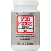 Mod Podge One-Step Fine Crackle Effect Medium, Decoupage Glue Top Coat, Clear, 8 fl oz