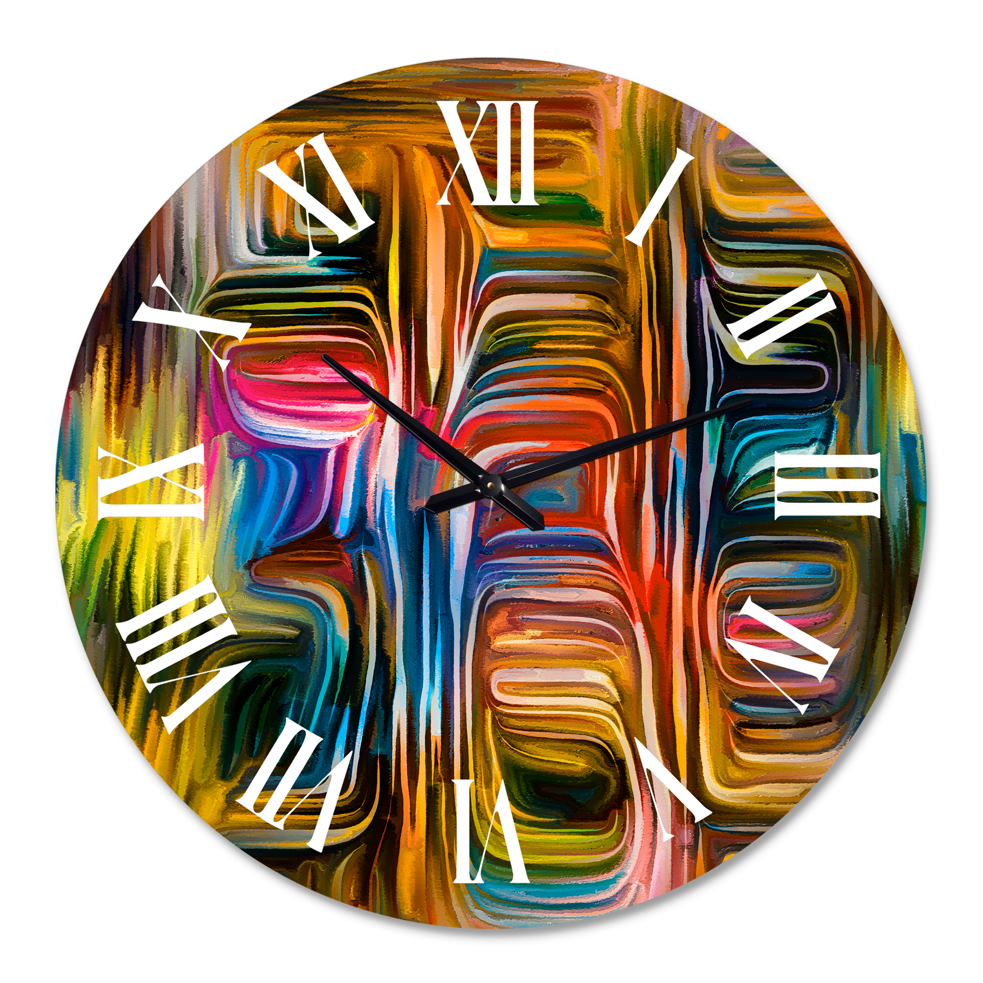 Designart 'Colour Fusion Ii' Modern Wall Clock