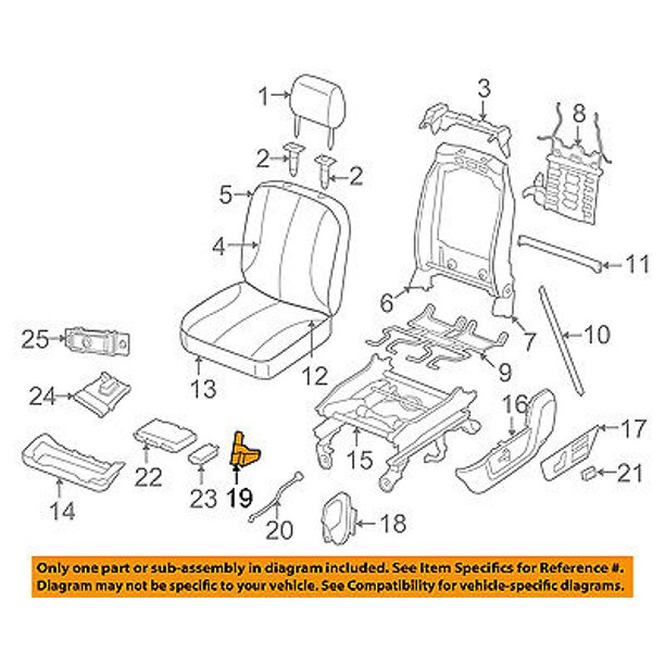 CHRYSLER OEM Front SeatRecline Handle Lever Right 1NM89XDVAA Walmart