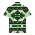 thumbnail image 4 of Zylanna Men's Button Polo Shirts Tee, Short Sleeve Turndown Collar Summer Printed Casual Pullover for Men Green Size 2XL, 4 of 5