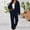 01 Navy, variant on YueHuiYing Women's 2 Piece Outfits Lapel Long Sleeve Sweatshirt Wide Leg Pants Matching Tracksuit Sets