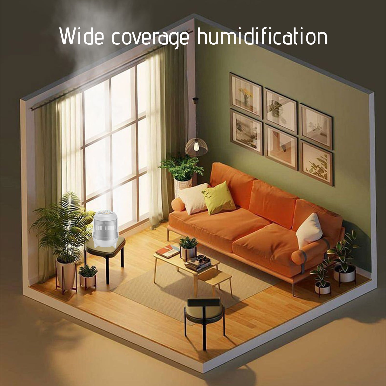 Inerposs Large Capacity Humidifier, USB Humidifier for Bedroom, Adjustable Mist Control Humidifier, Cool Mist Technology, Aroma Diffuser for Home and Office
