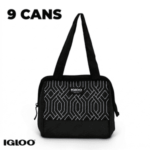 Igloo Leftover Polyester Lunch Tote, 9-Can, Black