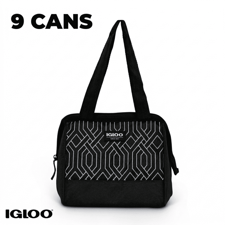 Igloo Leftover Polyester Lunch Tote, 9-Can, Black photo 1