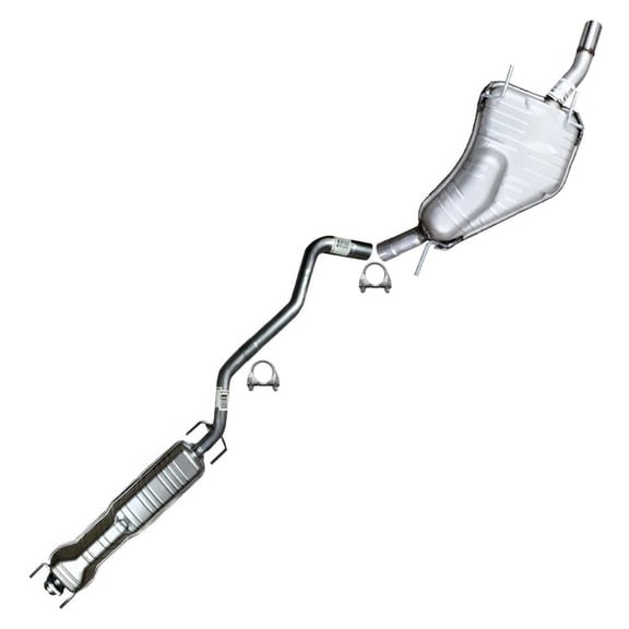 Northeastern Exhaust Resonator & Muffler Fits 1999-2003 Saab 9-5 2.3L - Direct Fit | Stainless Steel Exhaust System Kit