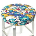 thumbnail image 3 of Rateoe tractor and garden Pattern Round Bar Stool Seat Covers,Washable Stool Cushion Slipcover Elastic Bar Chair Covers for 12-14 Inch Chair-14 inch, 3 of 7