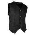 thumbnail image 1 of Chaleco Medieval para Hombre Traje Gótico Steampunk - Negro, , Negro, XXXL, 1 of 8