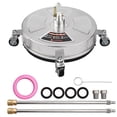 thumbnail image 1 of 14 Inches Pressure Washer Surface Cleaner Stainless Steel Housing Power Washer Accessory with 4 Wheels 1/4 Inch Quick Connector 2 Extension Wand Attachments 4000 PSI for Cleaning Driveways S, 1 of 7