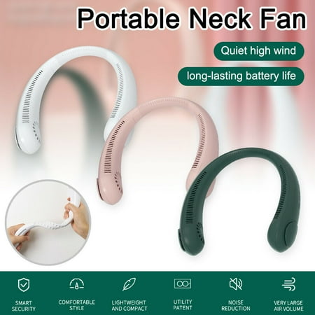 

Leafless USB Hanging Neck Fans Portable Rechargable battery personal Fan portable around the neck fan