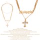 thumbnail image 5 of Collar con cruz, creativo y moderno, con letras inglesas decorativas para mujer (dorado), 5 of 6