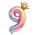 thumbnail image 1 of Crown Number Foil Balloons Number Ballon Happy Birthday Party Decoration 32 Inch, 1 of 9
