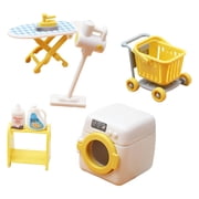 18 Dolllhouse Laundry Room Set Ironing Stand Washing Machine