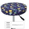 thumbnail image 4 of KLL Astronaut Corgi Round Bar Chair Cushion Cover 13 inch ,Bar Stool Protector with Elastic, Soft Washable, 4 of 6