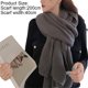 thumbnail image 2 of Bufanda gruesa de punto para mujer y hombre de Desiderio, larga y cálida para invierno, 2 of 5