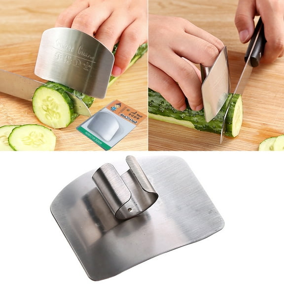 Walbest Finger Guard For Cutting Kitchen Tool Finger Guard Stainless Steel Finger Protector, Avoid Hurting When Slicing and Dicing Kitchen Safe Chop Cut Protective Tool