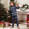 thumbnail image 7 of Yuaguia Christmas Family Matching Pajamas Set, Long Sleeve Tree Snowflake Fair Isle Tops Blue Plaid Pants, Holiday Sleepwear Loungewear Sets for Men Women Kids Baby, 7 of 7