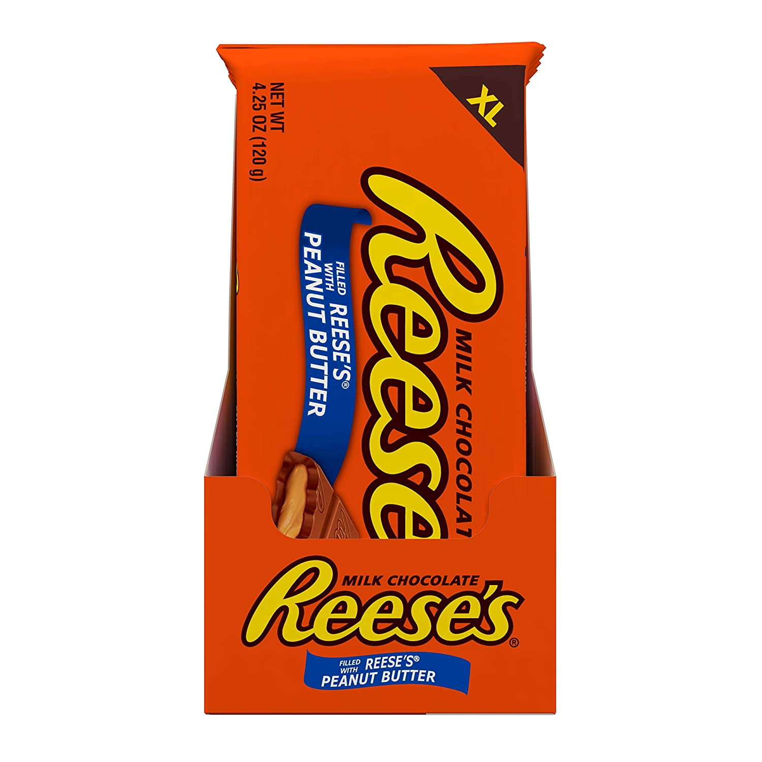 Reese's XL Peanut Butter Milk Chocolate Candy Bar 4.25 oz. 12/Carton ...