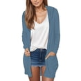 thumbnail image 2 of Delayuji Womens Lightweight Cardigan Long Sleeve Open Front Casual Sweater Cardigans with Pockets Spring Trendy Work Shirts, 2 of 6