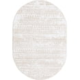 thumbnail image 2 of Rugs.com Hermitage Collection Rug – 4' x 6' Oval Snow White Medium Rug Perfect For Living Rooms, Large Dining Rooms, Open Floorplans, 2 of 9