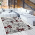 thumbnail image 3 of 7â€™ x 10â€™ Red and Gray Modern Abstract Area Rug, 3 of 9