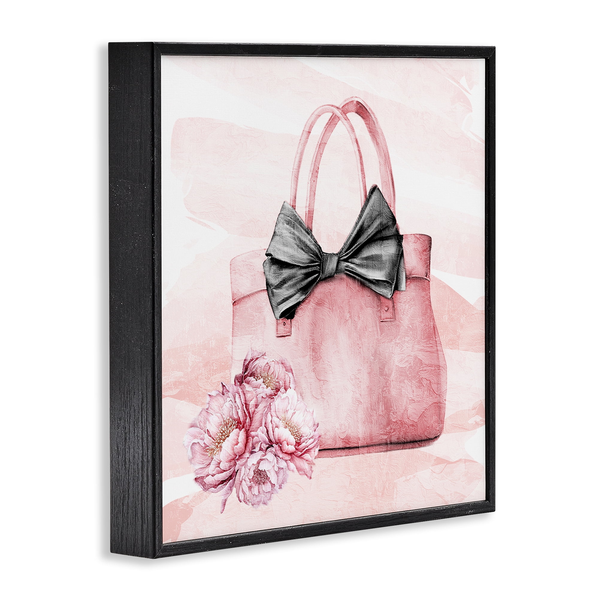 Stupell Industries Glam Time Handbag Black Framed Giclee Art, design by Kim Allen