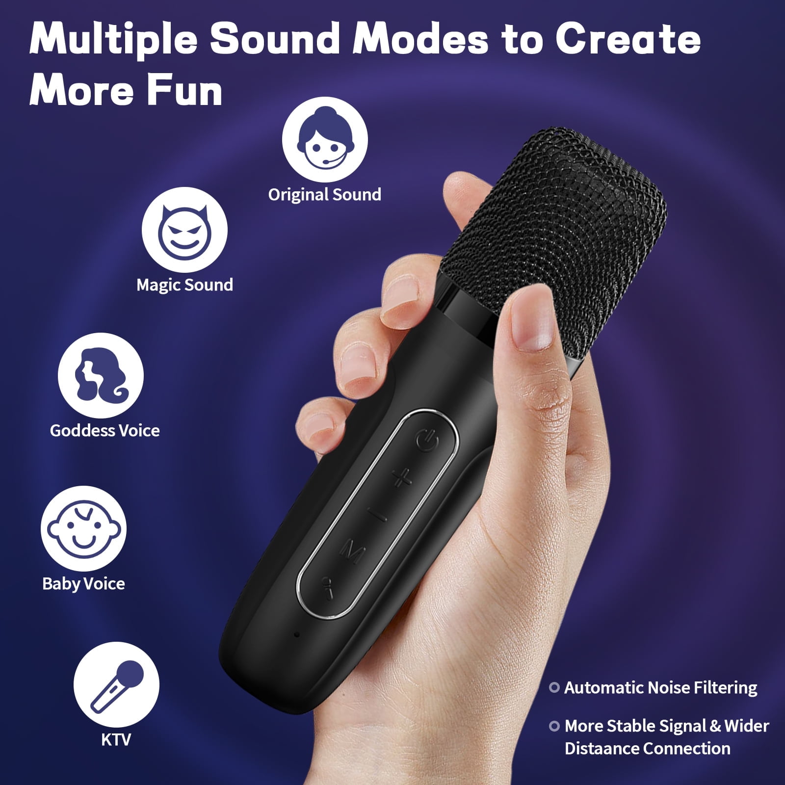 JYX Bluetooth Speaker, Waterproof Portable Party Speaker with Wireless Microphone, DJ Lights, Supports TF Card/ USB, D38