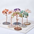 thumbnail image 3 of Xiao Hua adorno de árbol de la vida hecho a mano de piedra triturada natural, árbol de la vida de piedra de cristal natural rojo, adorno de piedra para decoración del hogar, 3 of 4