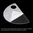 thumbnail image 4 of Unique Bargains Paint Tray Palette Acrylic Paint Pallet Semicircle with Thumb Hole, Clear 2 Pack, 4 of 4