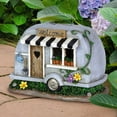 thumbnail image 4 of Exhart Solar Hand Painted Camping Trailer Statue with Welcome Sign, 5 by 6 inches, Resin, 4 of 8