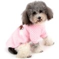 thumbnail image 1 of Jersey polar para perros/gatos pequeños, abrigos de invierno cálidos, jersey para mascotas, chaqueta para cachorros, camisa, sudadera (rosa, M), 1 of 5
