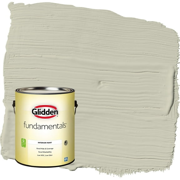 Glidden Fundamentals French Gray Linen / Grey Semi-Gloss Interior Paint, 1 Gallon